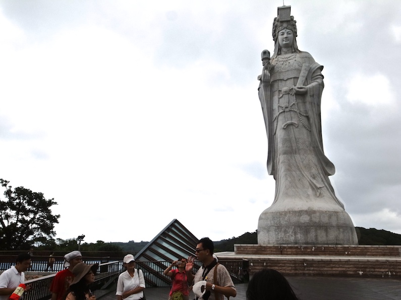 馬祖に立つ巨大な媽祖像