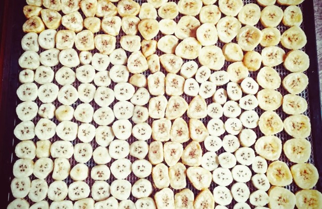 自然農法で作られたドライバナナ
