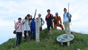 村おこしボランティア中之島コースで御岳に登った参加者