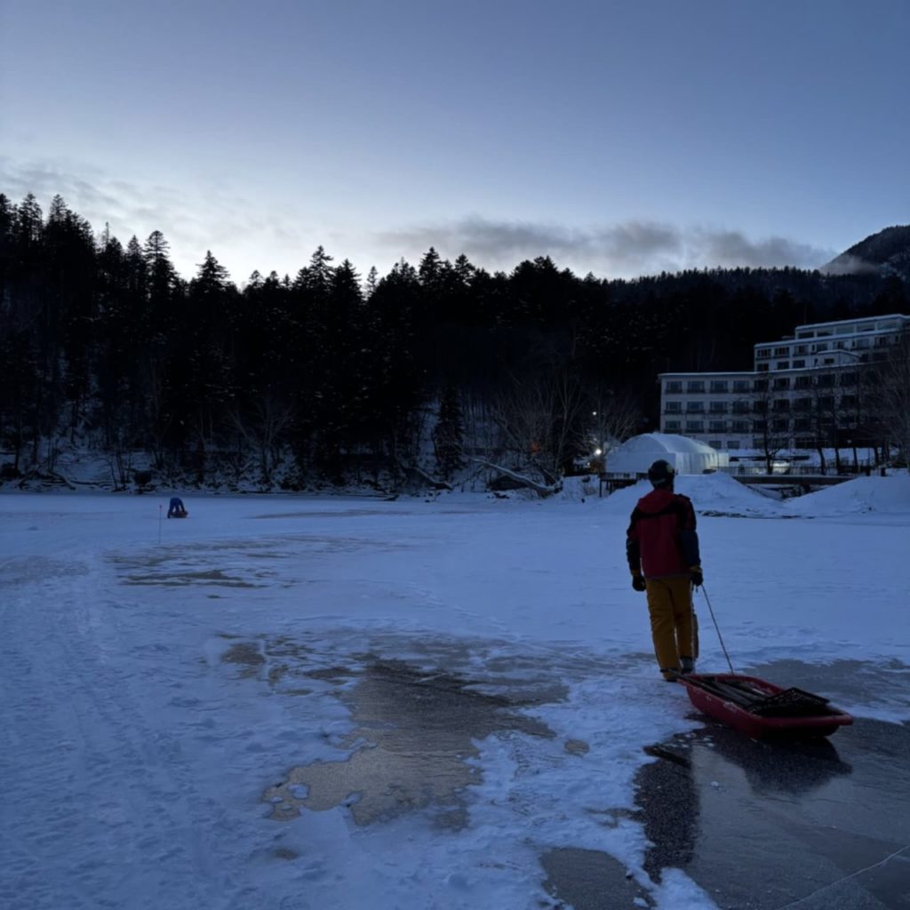 村おこしボランティア【然別湖コタンコース】での活動の様子