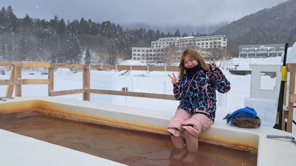 村おこしボランティア【然別湖コタンコース】での活動の様子