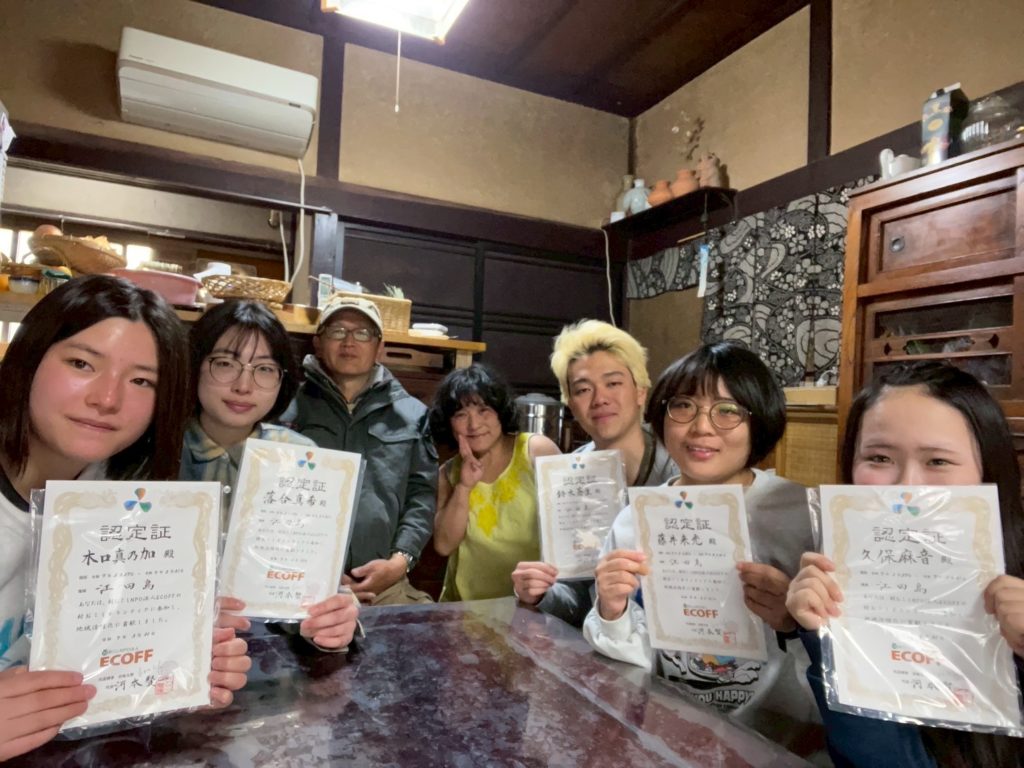 村おこしボランティア【江田島コース】での活動の様子