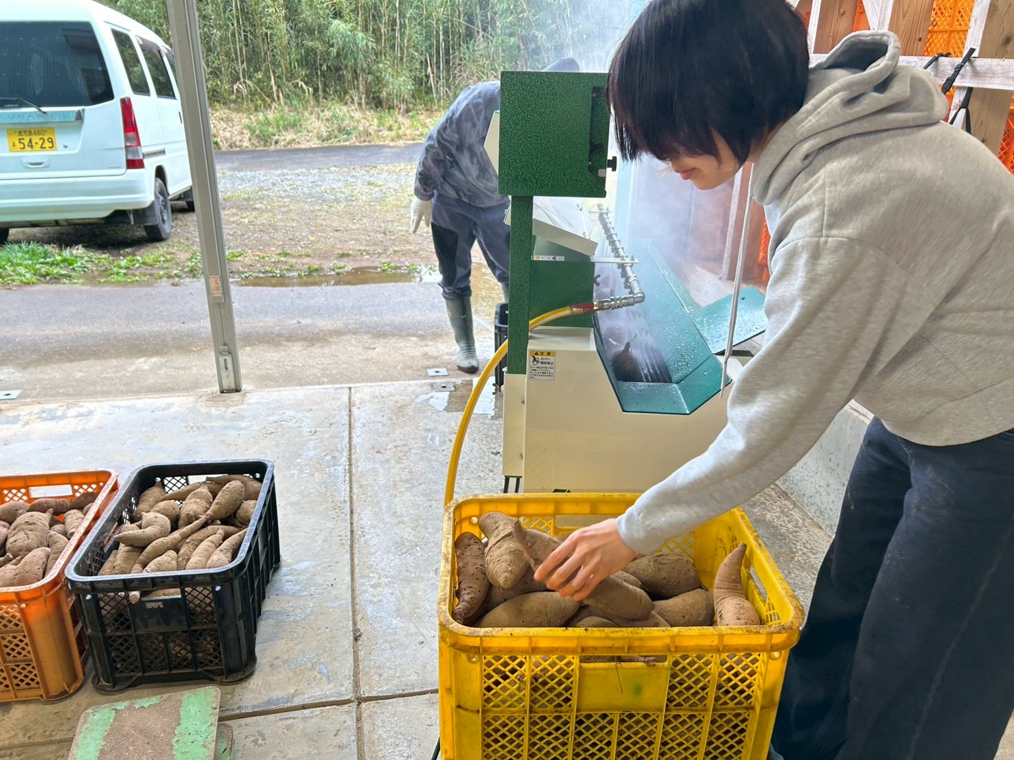 村おこしボランティア【中之島コース】での活動の様子
