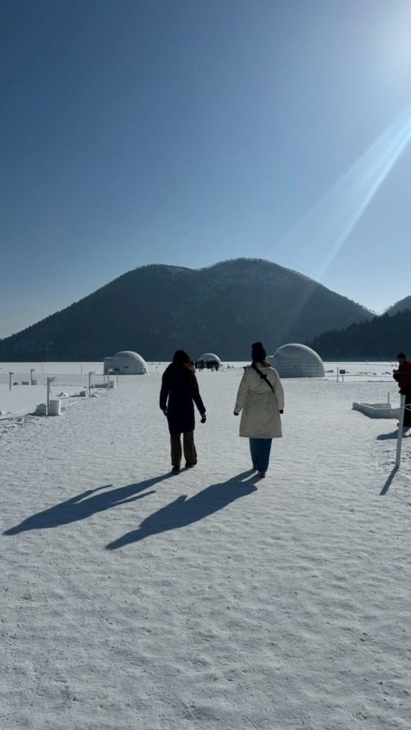 村おこしボランティア【然別湖コタンコース】での活動の様子