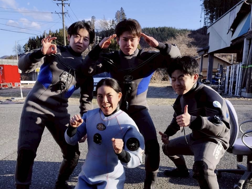 村おこしボランティア【三陸漁場コース】での活動の様子