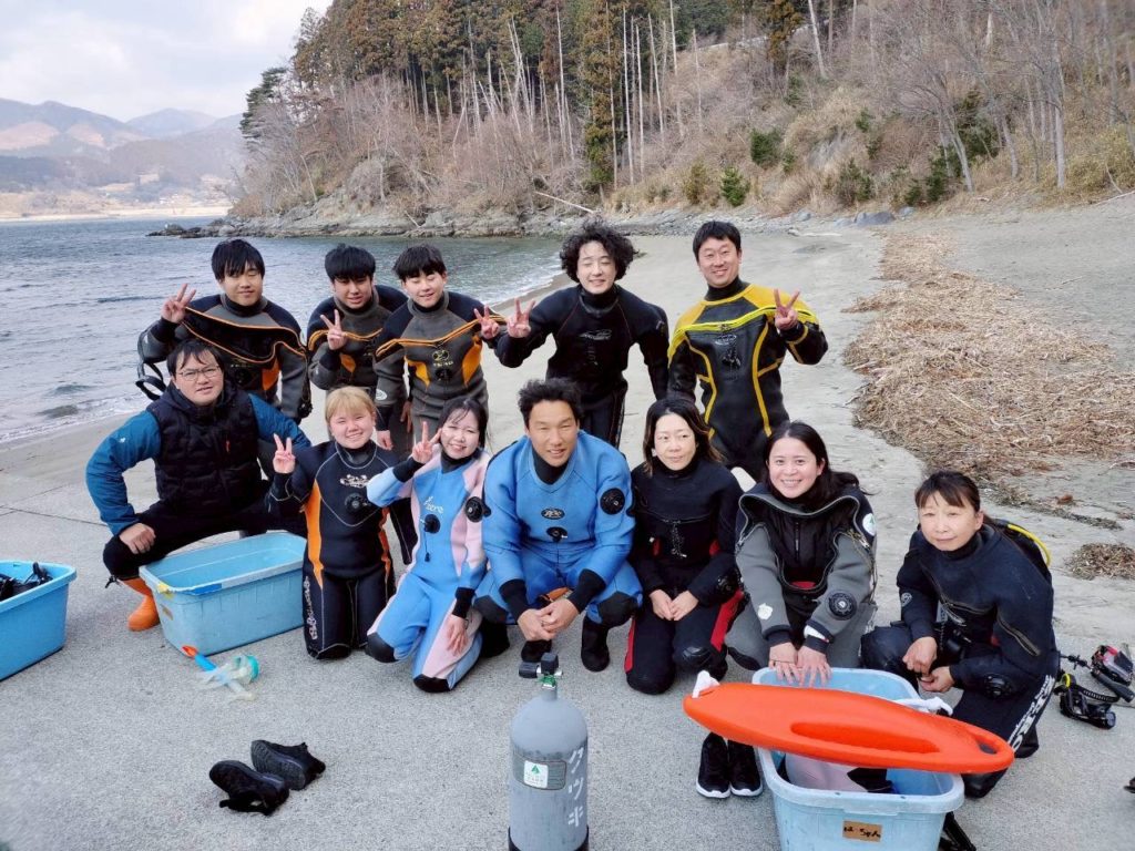 村おこしボランティア【三陸漁場コース】での活動の様子