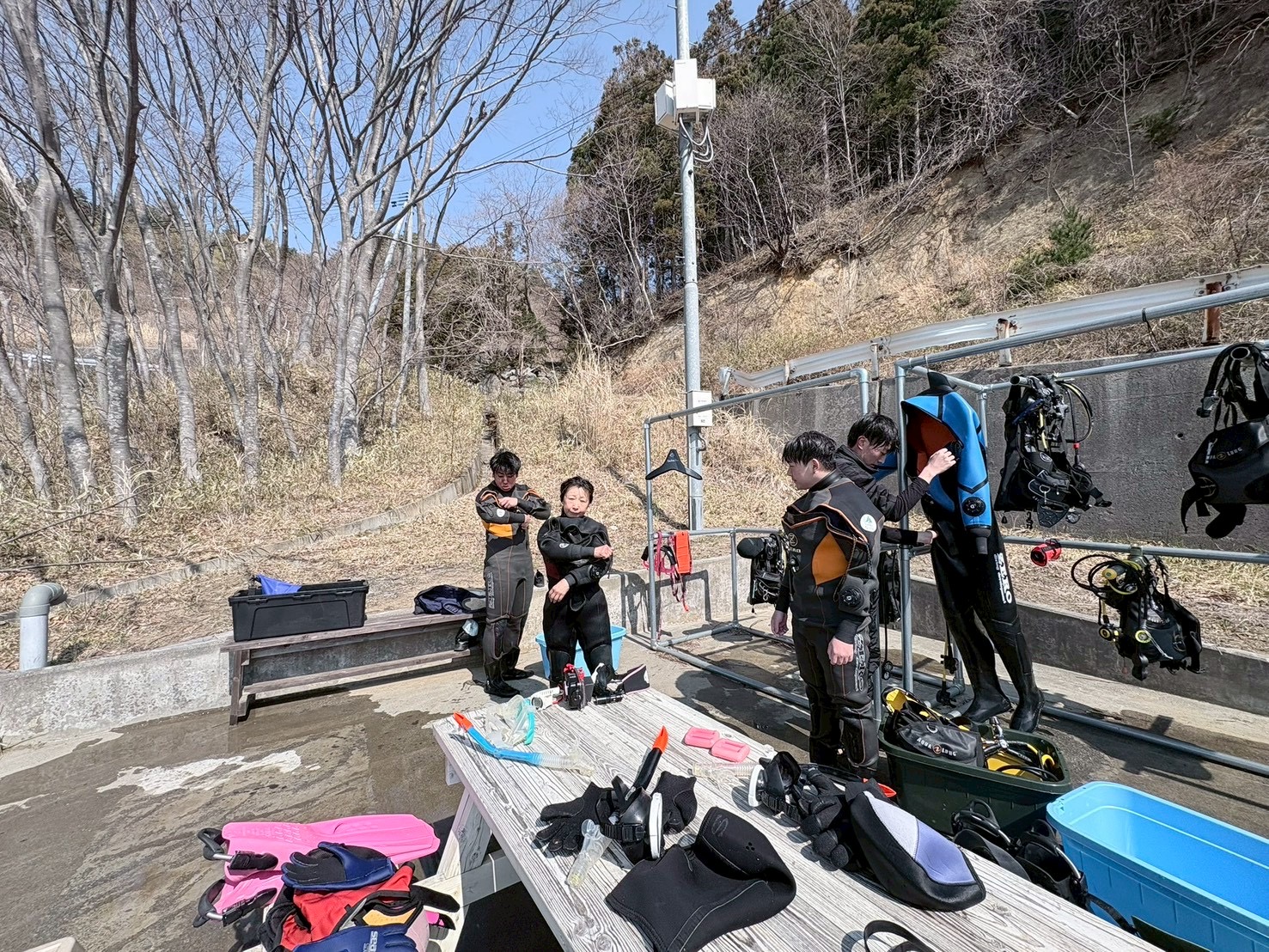 村おこしボランティア【三陸漁場コース】での活動の様子