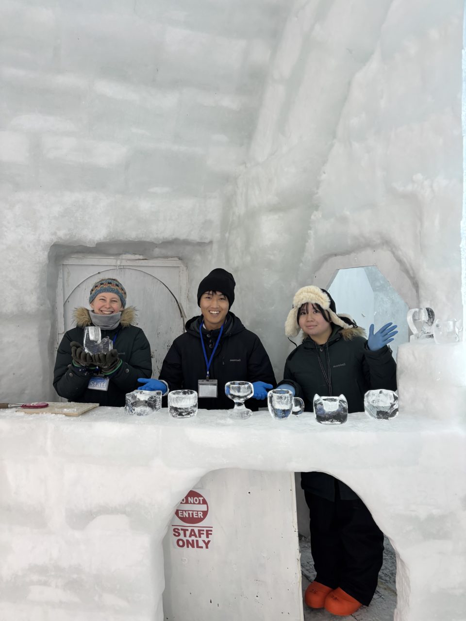 村おこしボランティア【然別湖コタンコース】での活動の様子